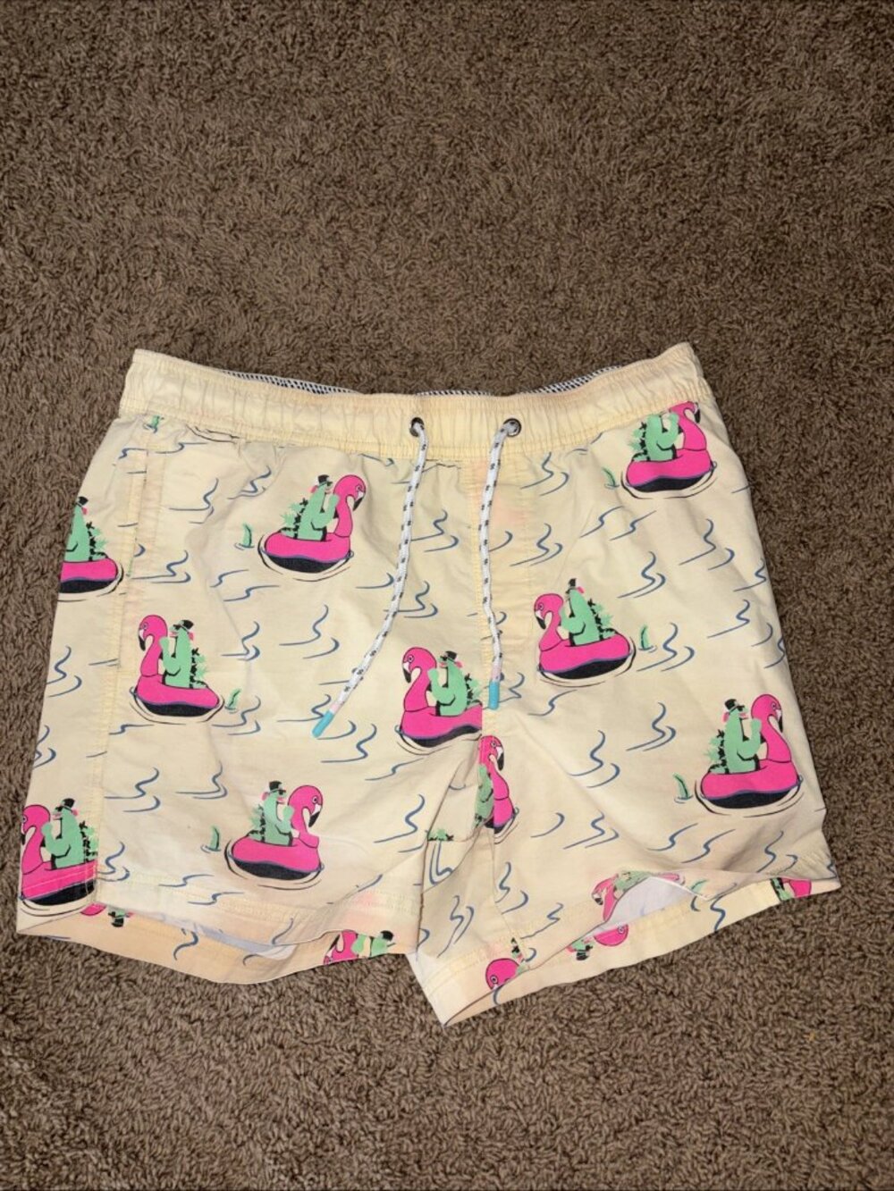 Party Pants River Dino Swim Trunks (Size: Large)